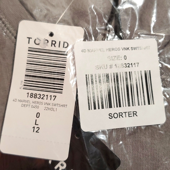 ❤️NWT VINTAGE TORRID SWEATSHIRT - SPIDERMAN HULK IRONMAN BLACK PANTHER MARVEL - Picture 6 of 9